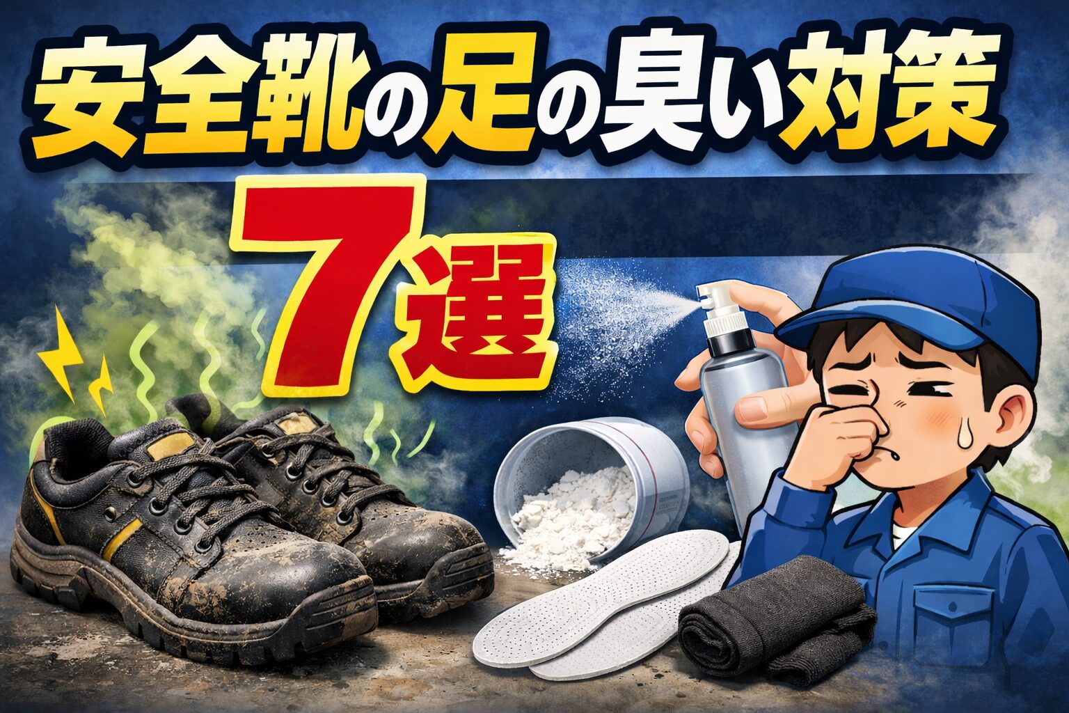 安全靴の足の臭い対策7選