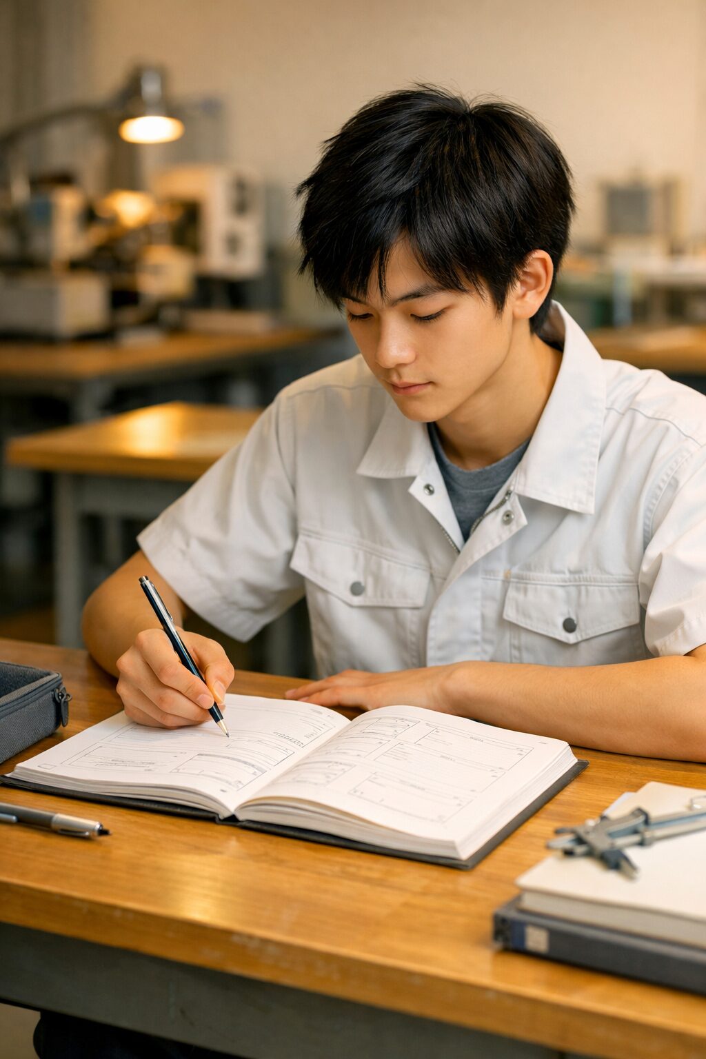 授業に集中する学生